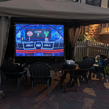 100" Projector Screen with Stand Wrinkle-Free Design