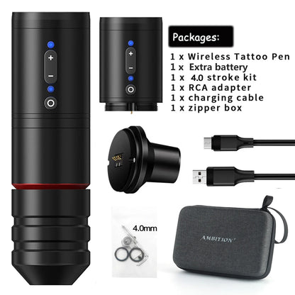 Professional Cordless Tattoo Machine Full Kit