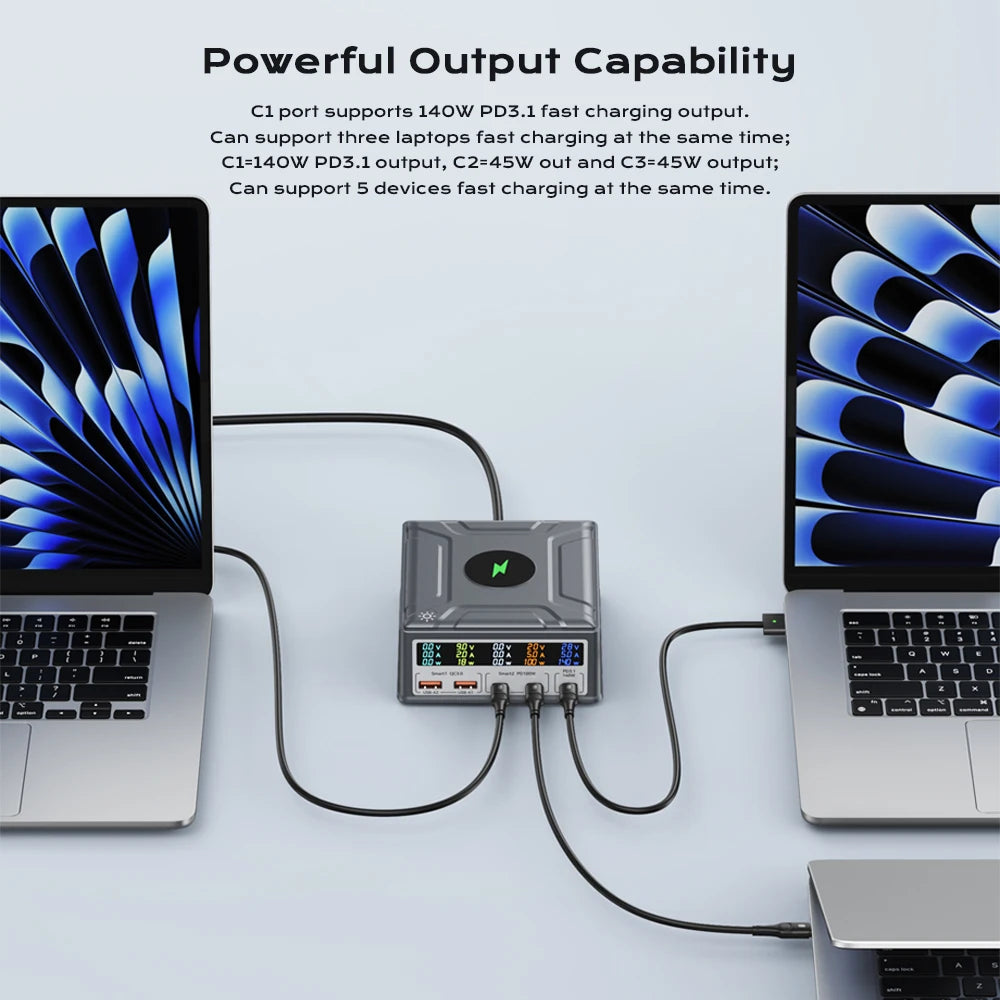 Powerful 260W USB C Charger for Laptops and Smartphones
