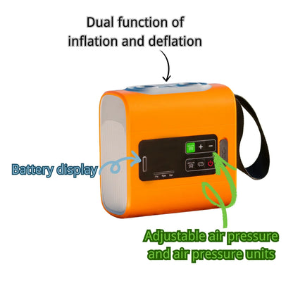 Portable Electric Air Pump Wireless Mini Inflator Black