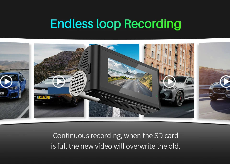 Smart 4K Front and Rear Dash Cam with GPS 128GB