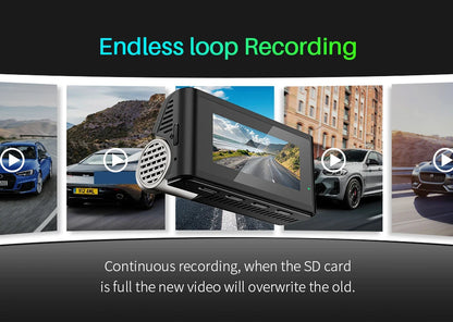Smart 4K Front and Rear Dash Cam with GPS 128GB