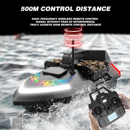 Long Battery GPS Bait Boat 12000mAh Auto Return