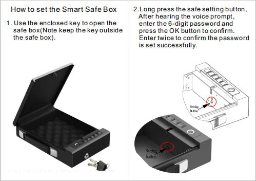 Heavy Duty Portable Safe Fingerprint Password Key Unlock