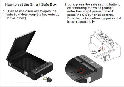 Heavy Duty Portable Safe Fingerprint Password Key Unlock