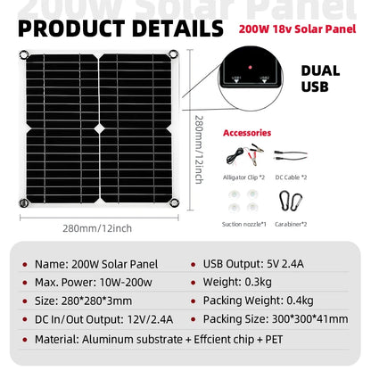 Portable Off-Grid Solar Kit 6000W Inverter 220V