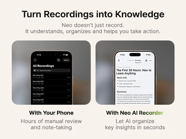 AI Voice Recorder with Transcription & Meeting Summaries