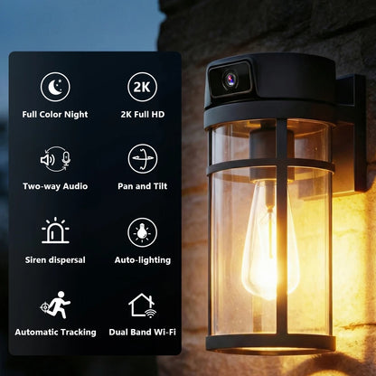 WiFi PTZ Yard Camera 2K 128GB Two-Way Audio