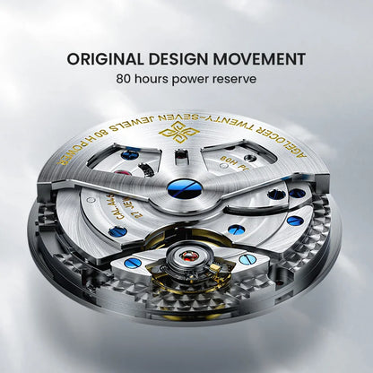 4204A1 Big Calendar Mechanical Business Watch