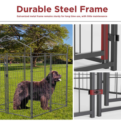 Oversized Outdoor Dog Kennel with Waterproof Cover