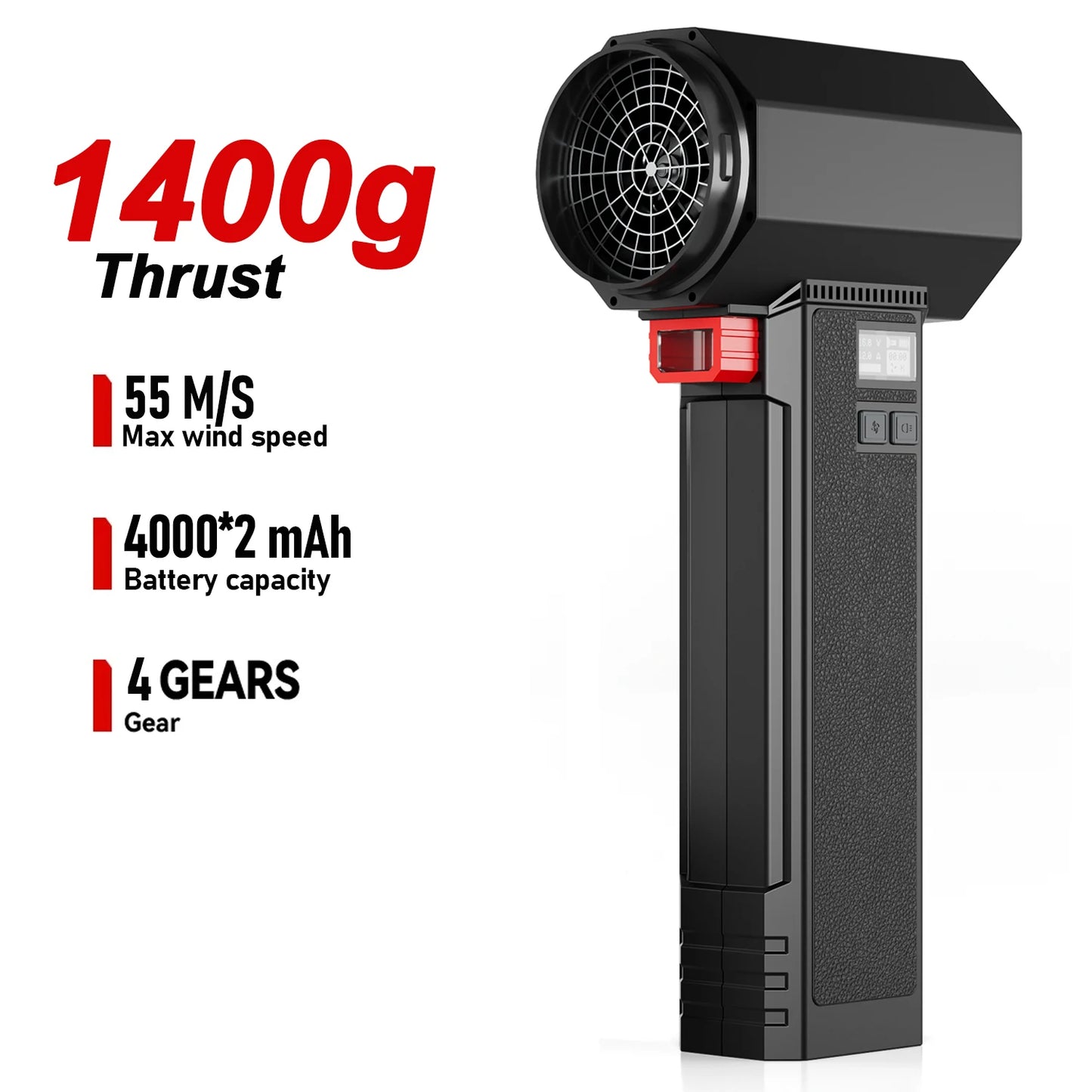 High-Power 4000mAh Handheld Car Leaf Blower
