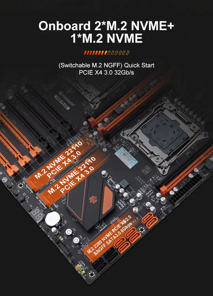 X99 Motherboard LGA 2011-3 Dual CPU DDR4 NVME