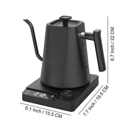 1L Electric Gooseneck Kettle with Temperature Control 1200W