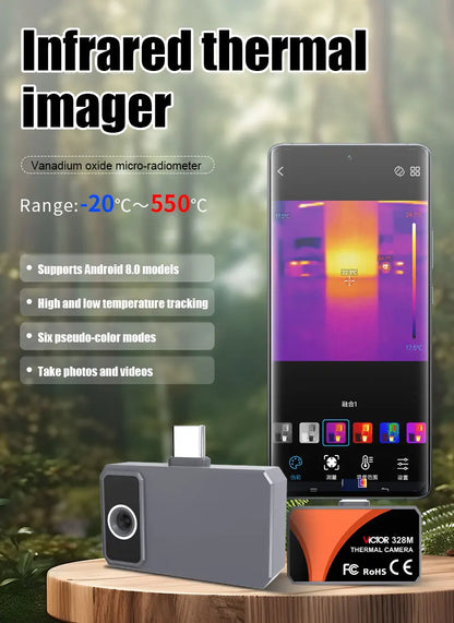 Portable Thermal Camera 96×96 USB-C for Android
