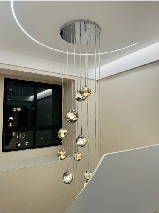 Modern 30CM Lava LED Chandelier Rose Gold