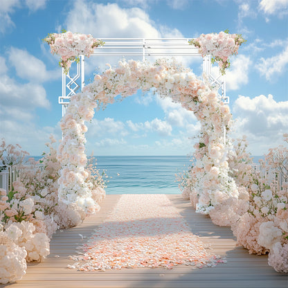 Modern White Wedding Arch Backdrop Stand 240cm
