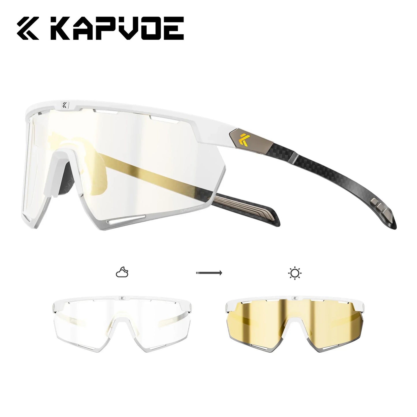 Light Adaptive MTB Cycling Sunglasses UV400 Outdoor Eyewear