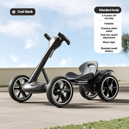 Kids 4 Wheel Black Electric Ride On Car with Remote
