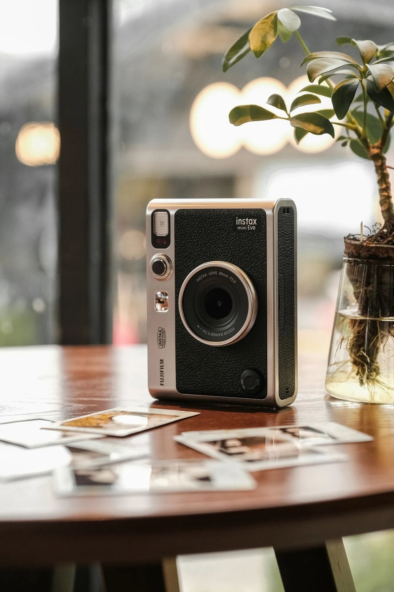 Black Retro Instant Film Camera with 40 Prints