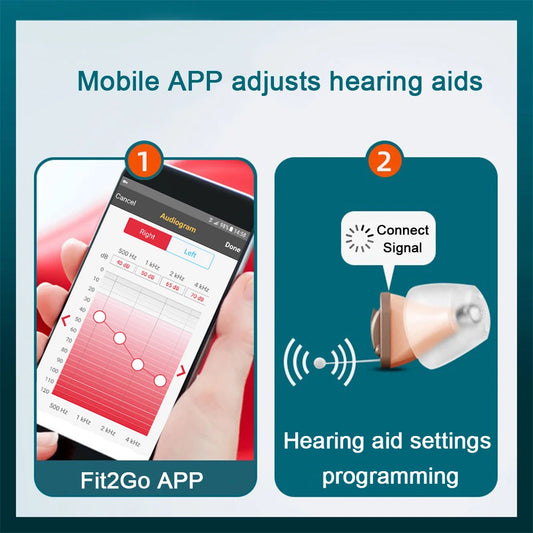 Rechargeable CIC Hearing Aids Pair App Controlled