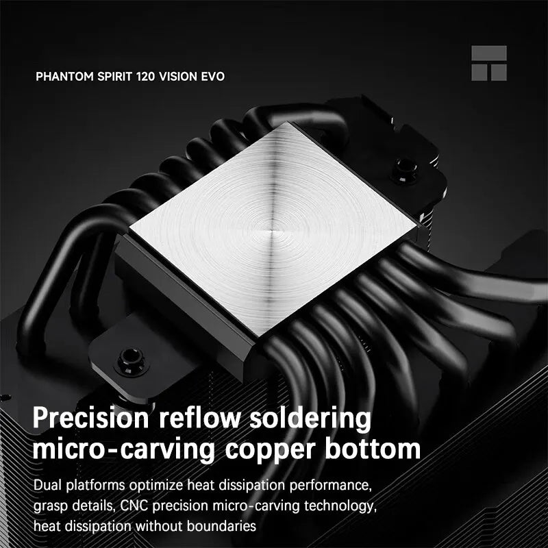 High Performance Dual Fan CPU Cooler with LCD Screen