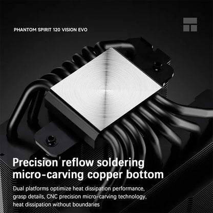 High Performance Dual Fan CPU Cooler with LCD Screen