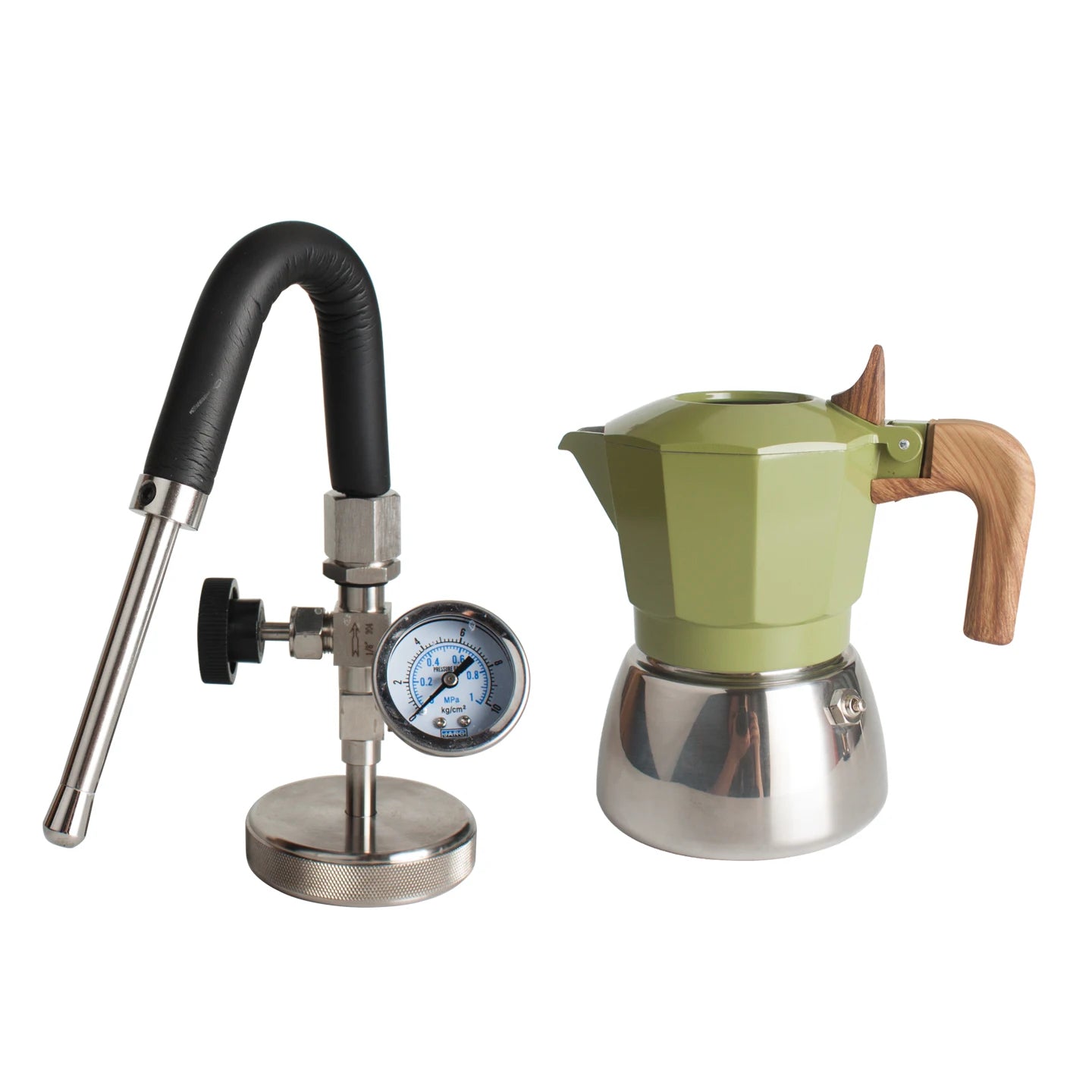Manual Milk Frother and Steaming Pot for Coffee Green