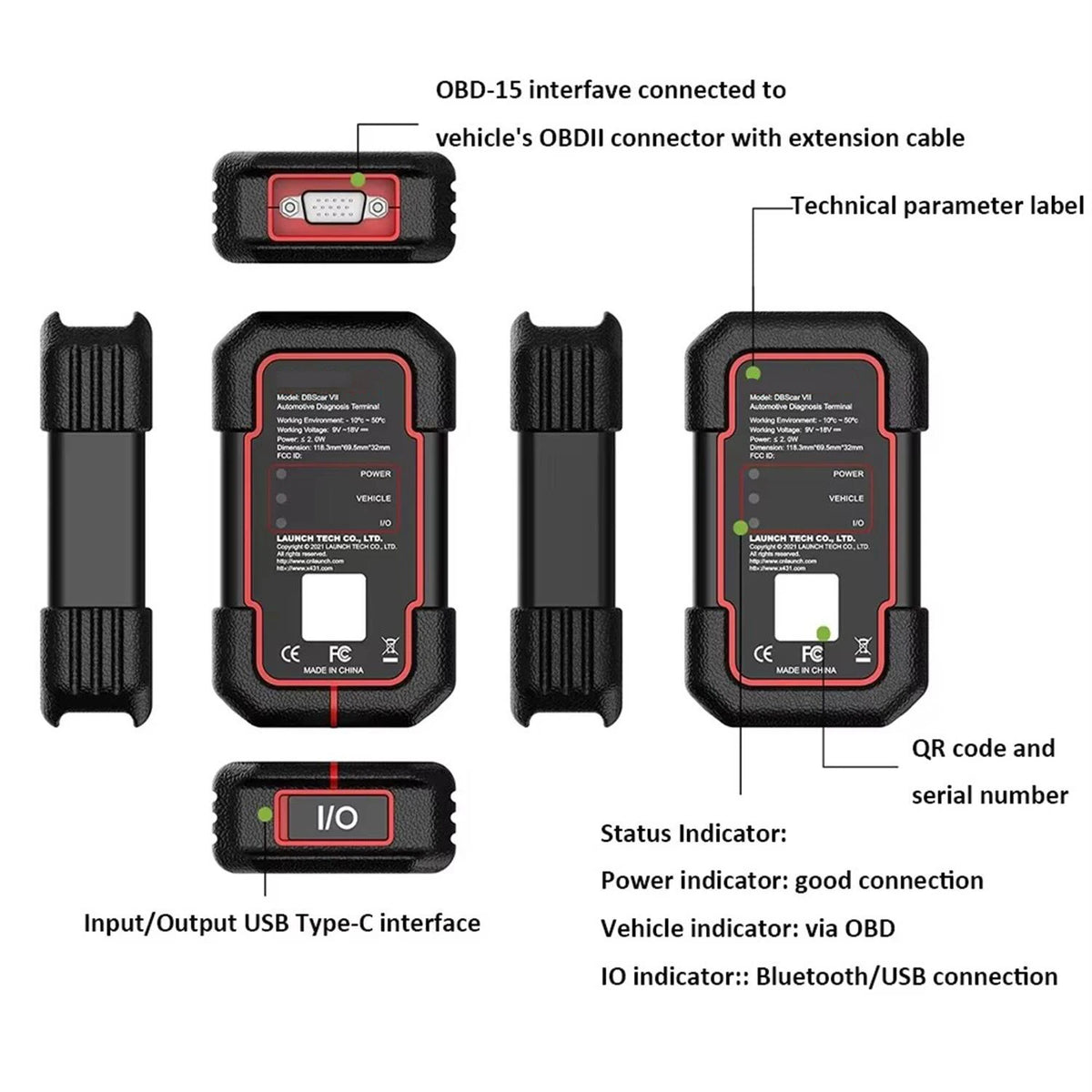 Professional Bluetooth OBD2 Scanner CAN FD Vehicle Diagnostic Tool