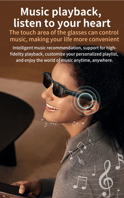 Smart Sunglasses 8MP Video Recording Bluetooth 270mAh