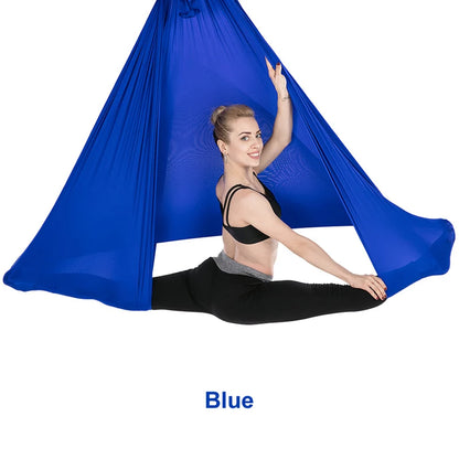 Blue Aerial Yoga Hammock 7×2.8m for Body Workout