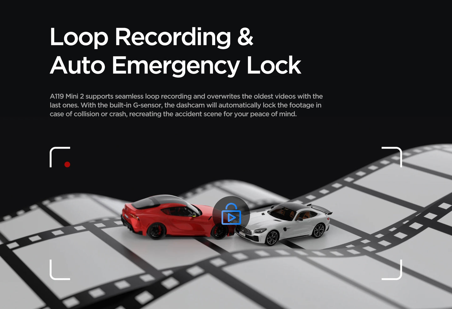 Compact 2K DVR with Voice Commands & Parking Mode