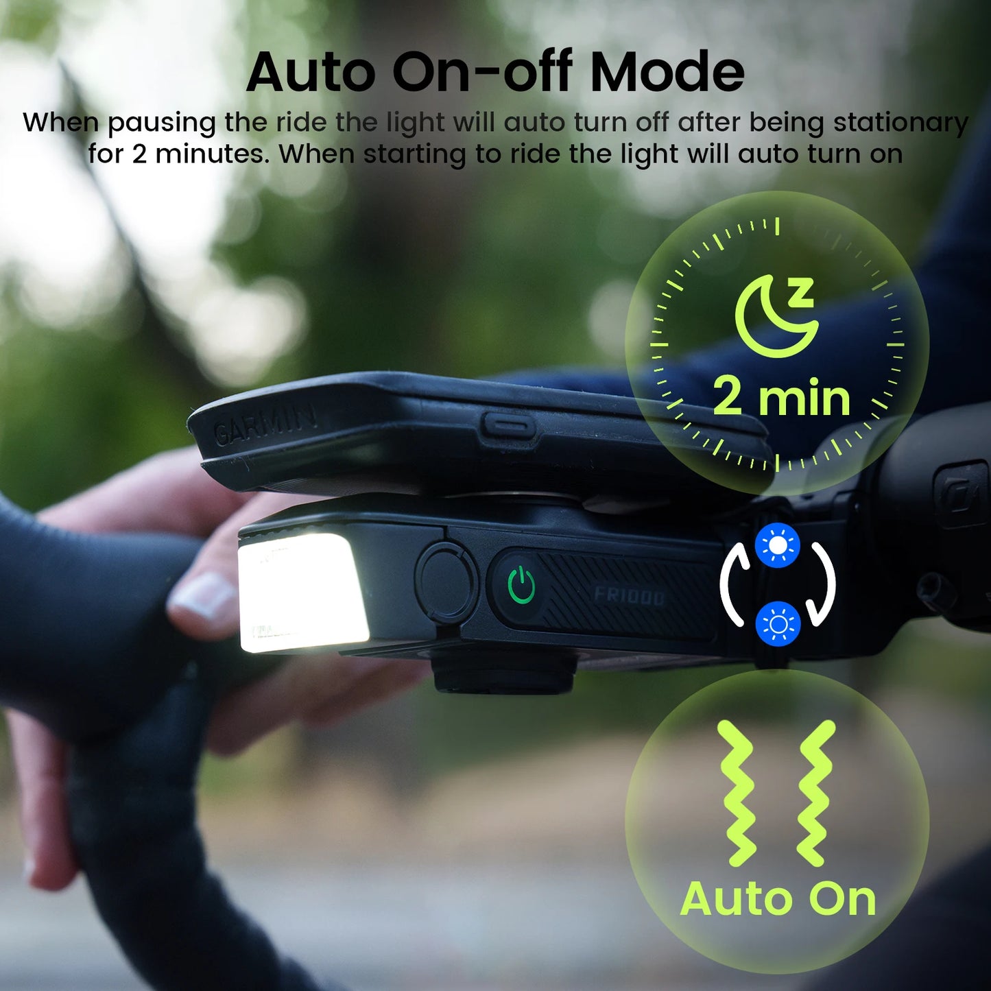 Rechargeable Bike Headlight with GPS Mount Integrated Design