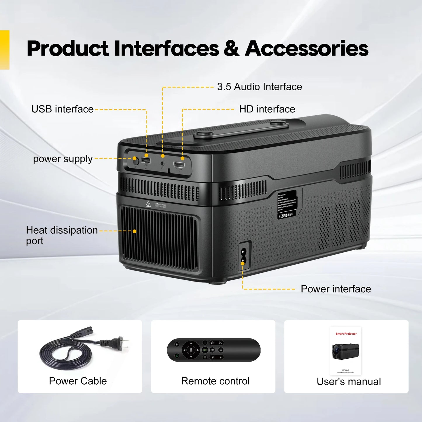 Ultra Short Throw 1080P Projector with 8K Upscale