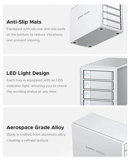 ORICO High Speed 5 Bay External Hard Drive Enclosure
