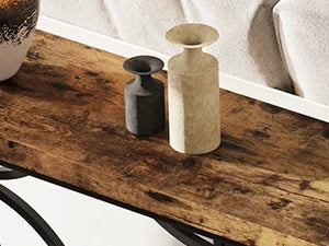 Sofa Table with Storage for Entryway & Living Room