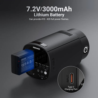 120Ws TTL Studio Flash 1/8000s HSS 2.4G Wireless