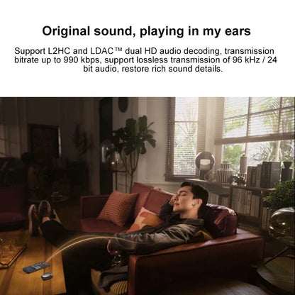 TWS Wireless Earbuds with Active Noise Cancelling IP54