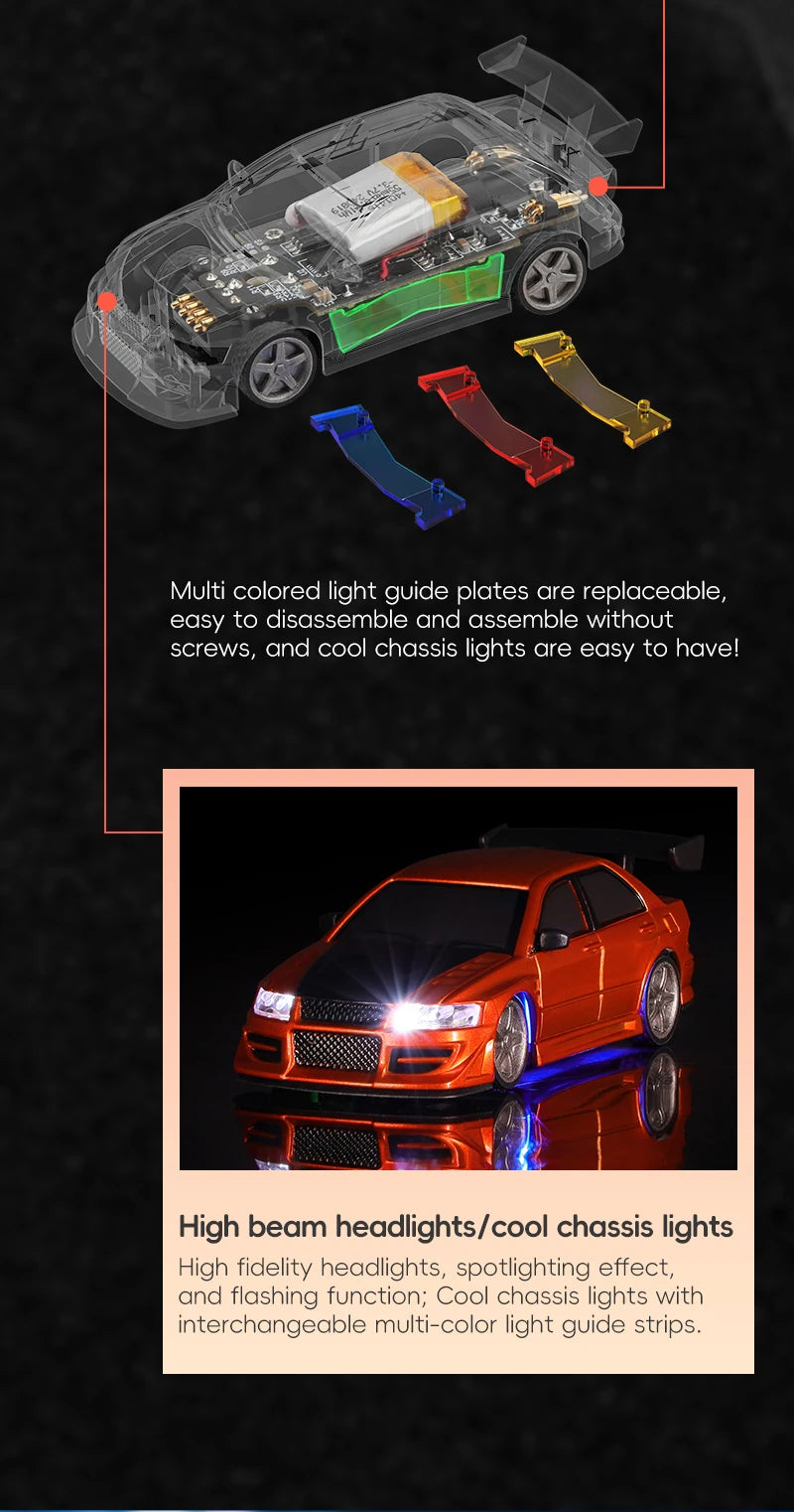 1:76 RTR Remote Control Racing Car Mini Drift