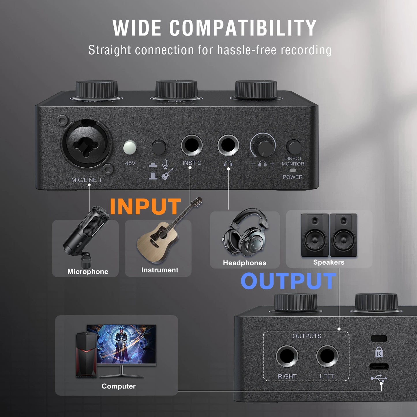 Studio Podcast Kit Dynamic Microphone Audio Mixer for Recording