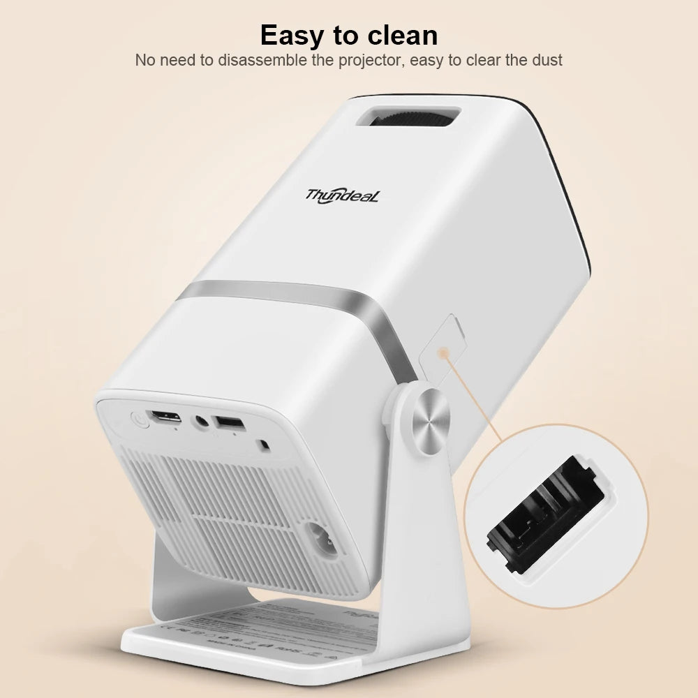 Portable 4K Smart Projector with Android WiFi