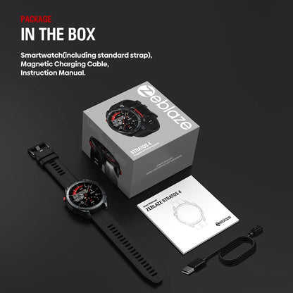 Portable 1.43 inch AMOLED GPS Smartwatch with Flashlight