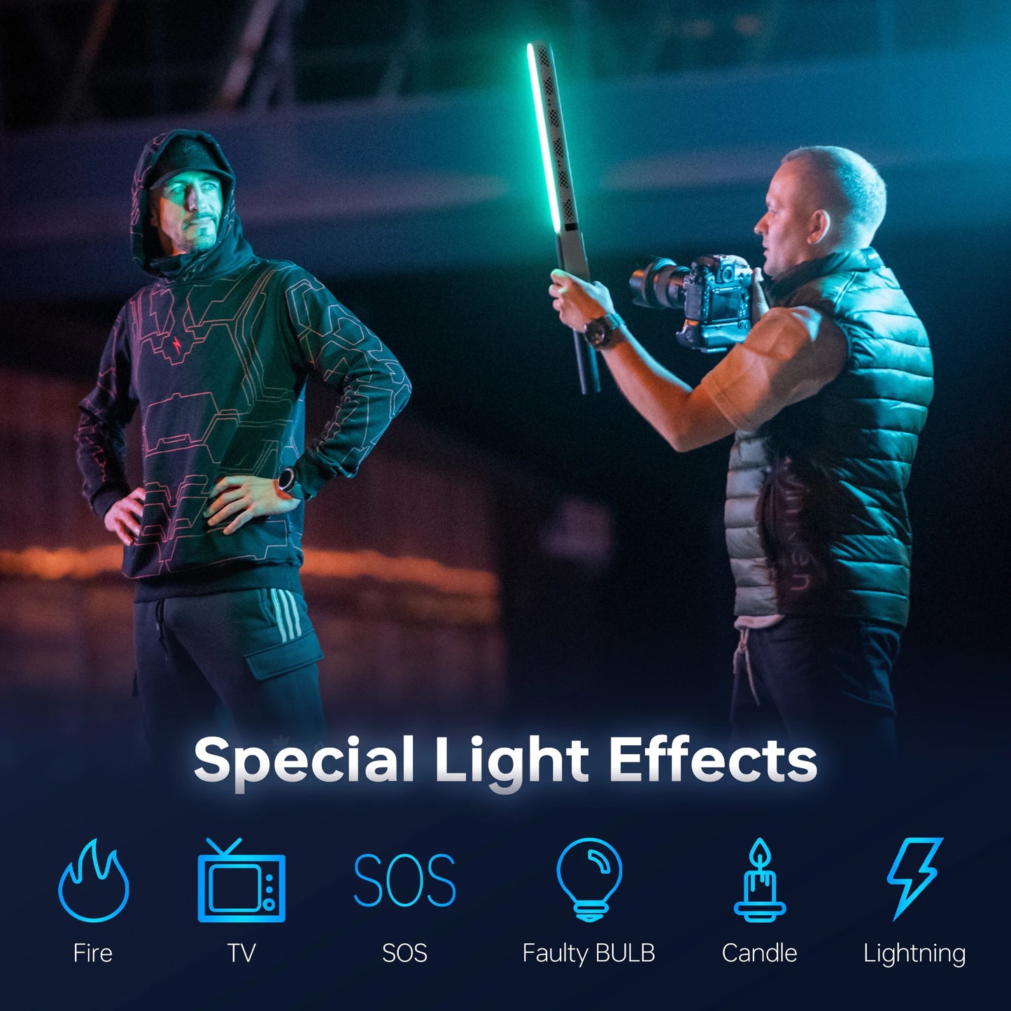 100W Handheld RGB LED Stick Light for Video