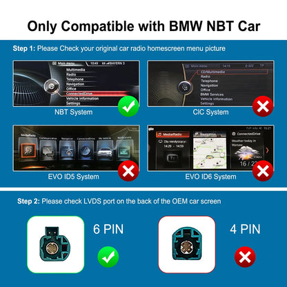Wireless CarPlay Android Auto Adapter for BMW NBT
