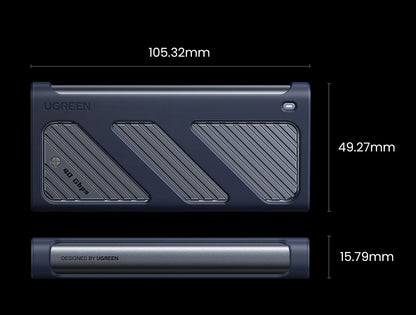 Portable 40Gbps NVMe M2 SSD Enclosure with Cooling Fan