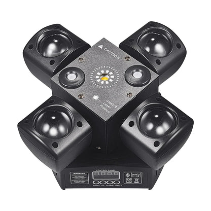 4-Arm LED Disco Light with Laser & Strobe Effects