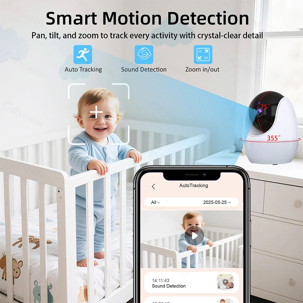 Smart 4.3 Inch Baby Camera with Remote View & VOX
