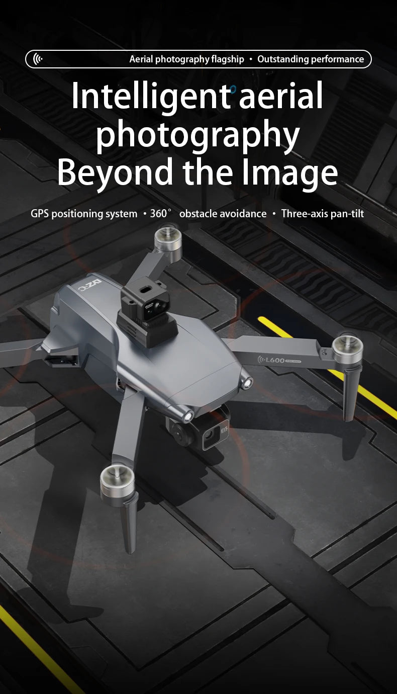 600 Pro Max 8K Drone GPS 3 Axis Gimbal FPV