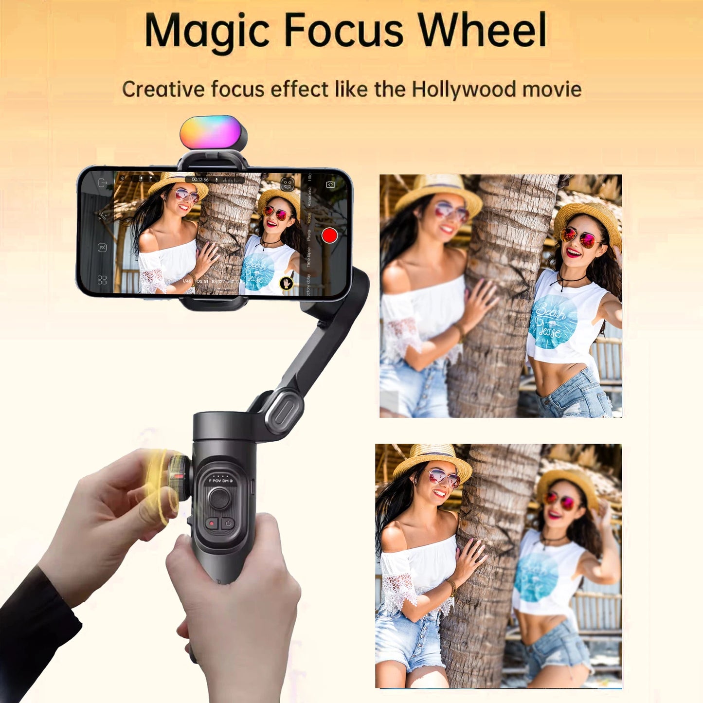 Wireless 3-Axis Video Gimbal with Foldable Design