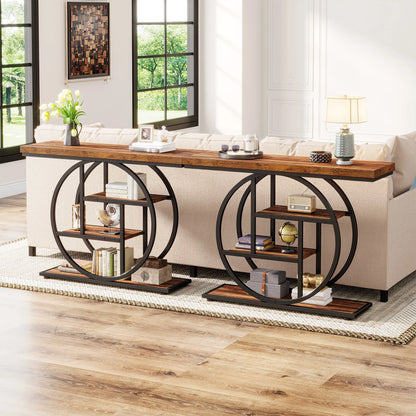 Entryway Sofa Table Dark Brown