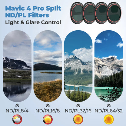8 Piece ND Filter Kit for DJI Mavic 4 Pro